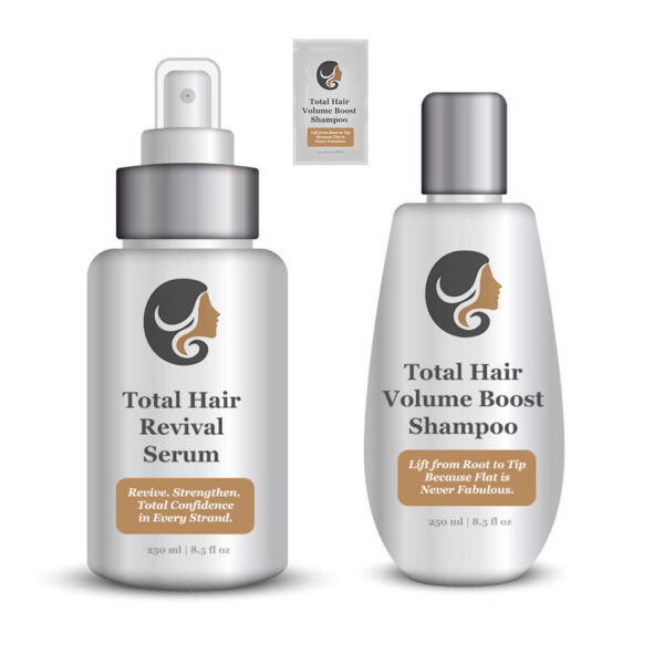 Total Hair Volume Boost Shampoo x2 + Revival Serum x1 + 10 ml Volume Boost Shampoo sachet